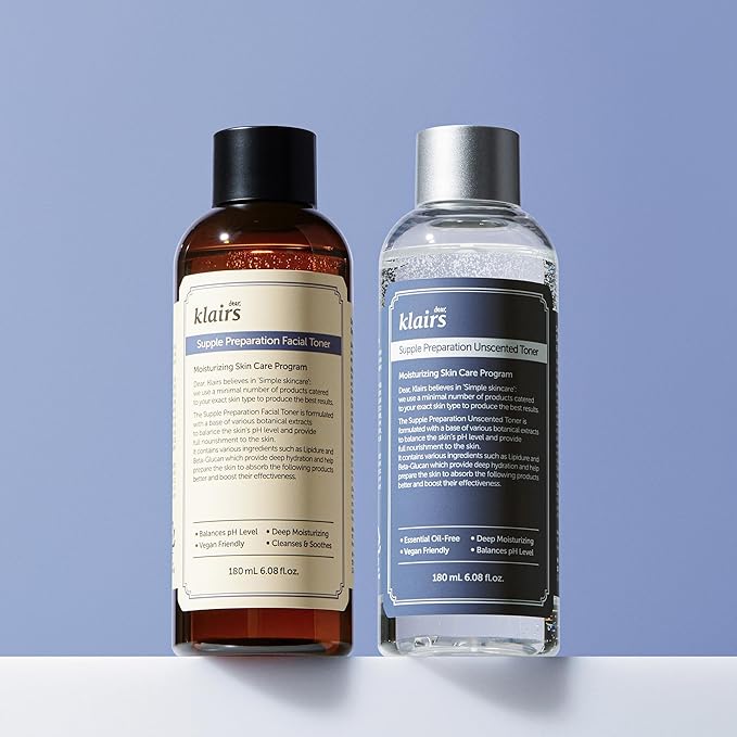 [KLAIRS] Supple Preparation Unscented Toner 6.08 fl oz, Lightweight, Essential Oil-Free, Alcohol Free, Packaging Changed