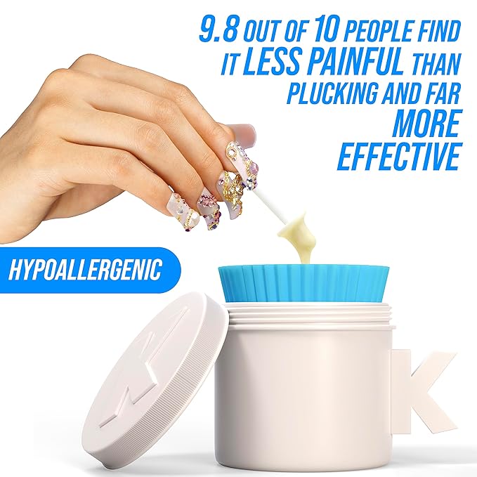 Kenashii Super Nose Waxing Kit | 100g Wax, 24 Applicators | No Microwave Required | Ear Hair Removal | For Men and Women | 12 Balm Wipes, Mustache Guards, Storage Bag