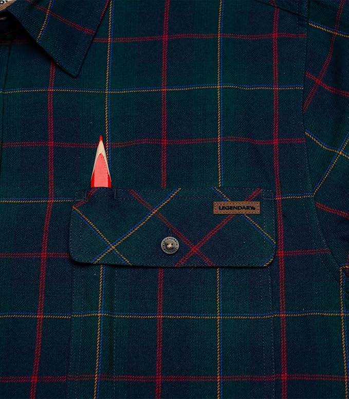 Legendary Whitetails Men's Flannel Shirt Long Sleeve Button Down 100% Cotton