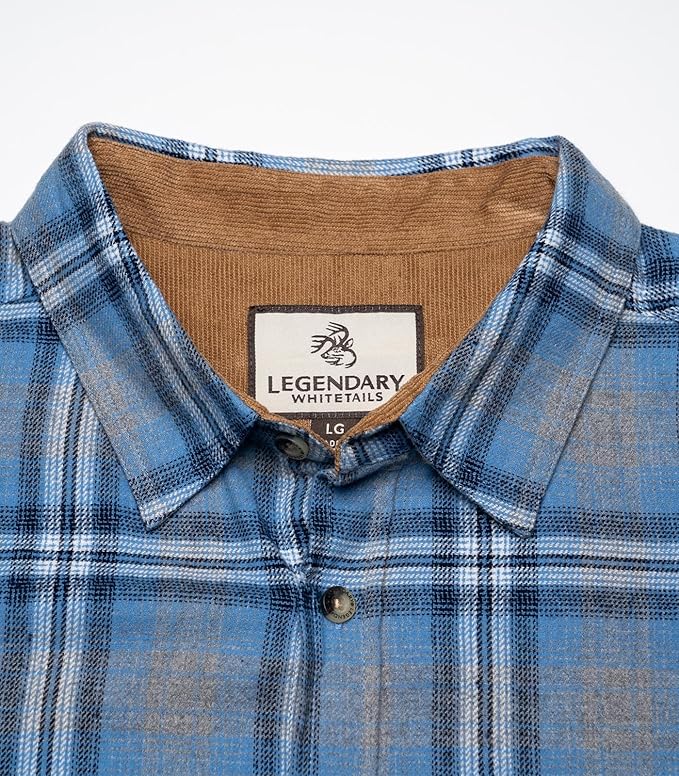 Legendary Whitetails Men's Flannel Shirt Long Sleeve Button Down 100% Cotton