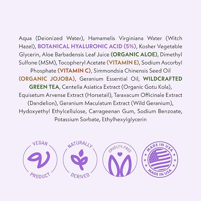 Eve Hansen Hyaluronic Acid Serum for Face | Hydrating Serum with Vitamin C & E | Anti-Aging Facial Moisturizer for Plumping & Wrinkle Care | Vegan & Cruelty-Free | 2 oz