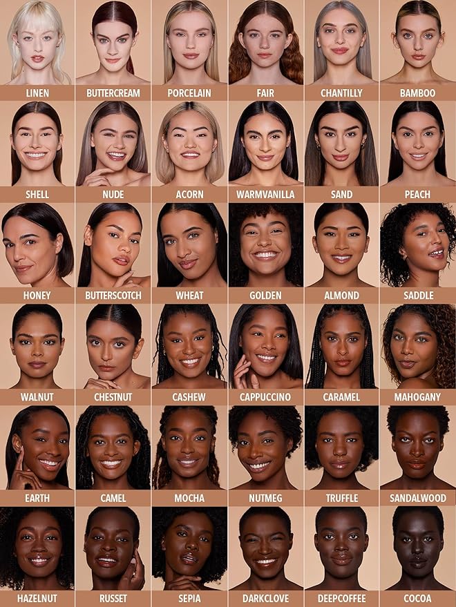 SHEGLAM SKin-Focus Full Coverage Powder Foundation Oil-Control Lightweight Face Pressed Powder Makeup-Chestnut