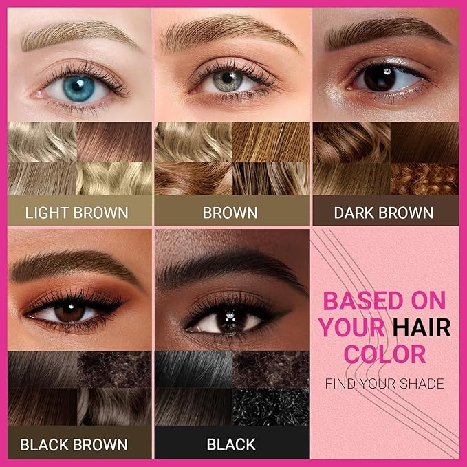 iMethod Microblading Eyebrow Pen - Eyebrow Pencil Magical 2-in-1 Dual-Ended Eye Brow Pencils for Women with 4-Fork-Tip & Precise Brush-Tip Create Natural Hair-Like Brows, Last All-Day, Black Brown