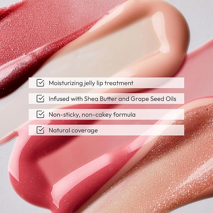 KISS NEW YORK Professional Melting Jelly Lip Balm, High Shine & Moisturizing Lip Stick, Long Lasting, Plumping Effect Look, Non-Sticky & Not Cakey, Easy Application & Natural Coverage (Caramel)