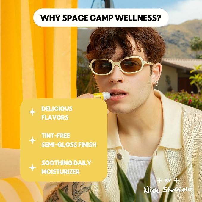 Wellness Jumbo Lip Balm - Tropical Pineapple Organic Flavored Balm (2 Pack)