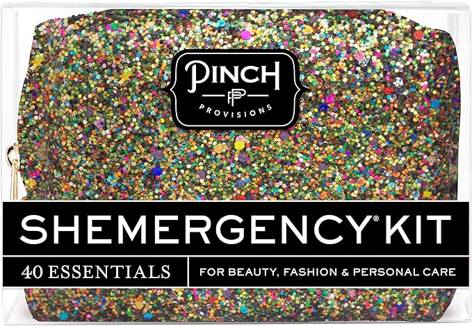 Pinch Provisions Shemergency Kit for Her, 40 Emergency Essential Items, Compact, Multi-Functional Pouch, Gift for Women, Birthday, Bachelorette Parties, and More!