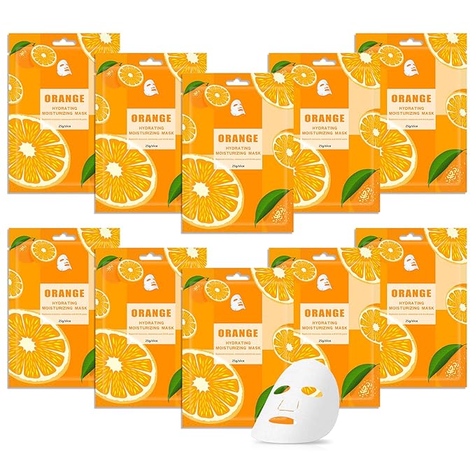 10 Pack Variety Facial Sheet Masks Skin Care Set, Hydrating Bulk Sheet Face Masks Skincare Gifts Set for Women Men, Long Lasting Moisturizing Face Mask Skincare for All Skin Type（A3)