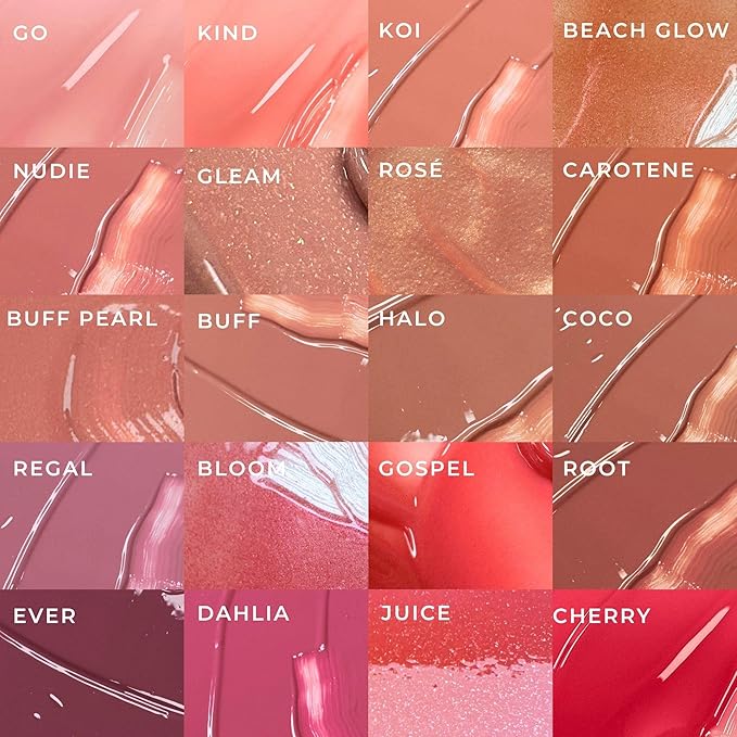 FITGLOW Beauty Lip Colour Serum | Hydrating Lip Gloss | Plumping Anti-Aging Lip Treatment | Natural Shine with Pomegranate Sterols & Collagen | Buildable Color for Dry Chapped Lips | Buff Pearl - 10g