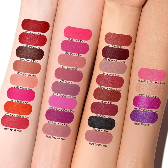 Oulac Matte Liquid Red Lipstick, Orange Tone, Long Lasting, Waterproof, No Transfer, Creamy High Pigmented Formula with Vitamin E, Vegan & Cruelty-Free