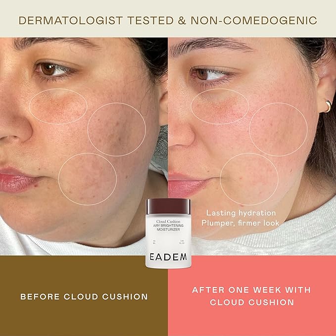 Cloud Cushion, Face Moisturizer Cream, Skin Care Ultra Repair Cream, Skin Barrier Repair, Hydrating Skincare Cleanser & Moisturizer with Peptides & Ceramides, Face Cleanser, 1.69 oz