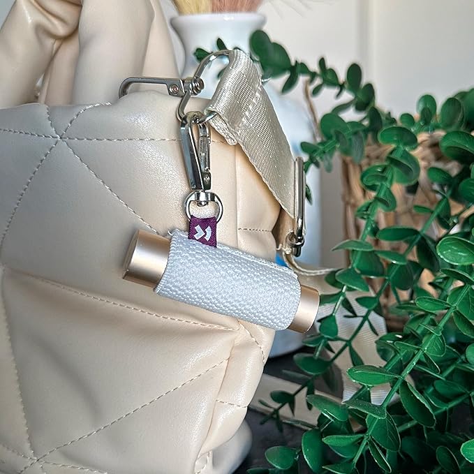 LipBalm Holder with Keychain, Lipstick Holder Keychain, Lip Gloss Holder Keychain, Never Lose Your Lip Balm, Lip Gloss or Lipstick with Cute Elastic Lip Balm Keychain Holder (Black)