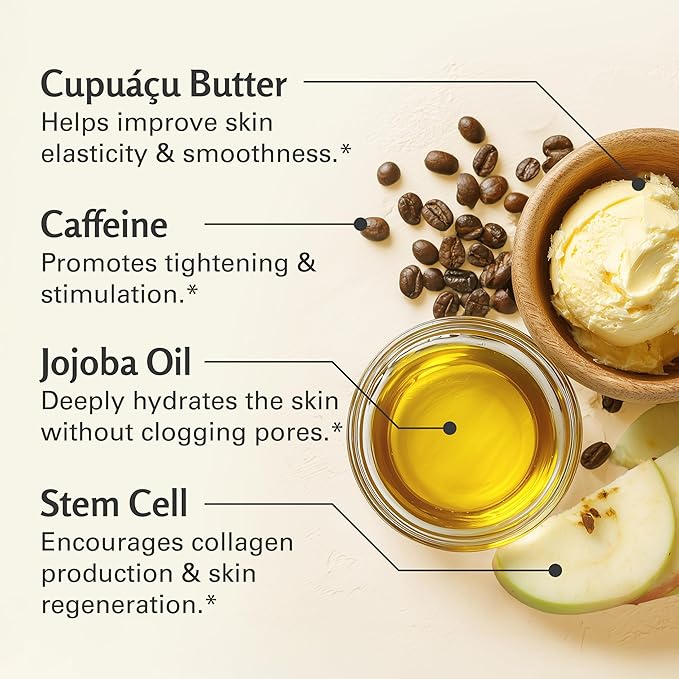 Firming & Moisturizing Brazilian Body Scrub, Gentle Body Exfoliator with Cupuacu Butter, Jojoba Oil & Collagen, 16 oz (453 g) by M3 Naturals