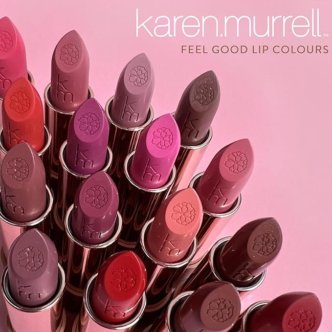Karen Murrell - Natural Lip Stick - 11 Scarlet Blaze - Dark Red Lipstick - Matte Finish, 100% Natural Ingredients, Moisturizes & Hydrates Lips - Paraben & Cruelty Free