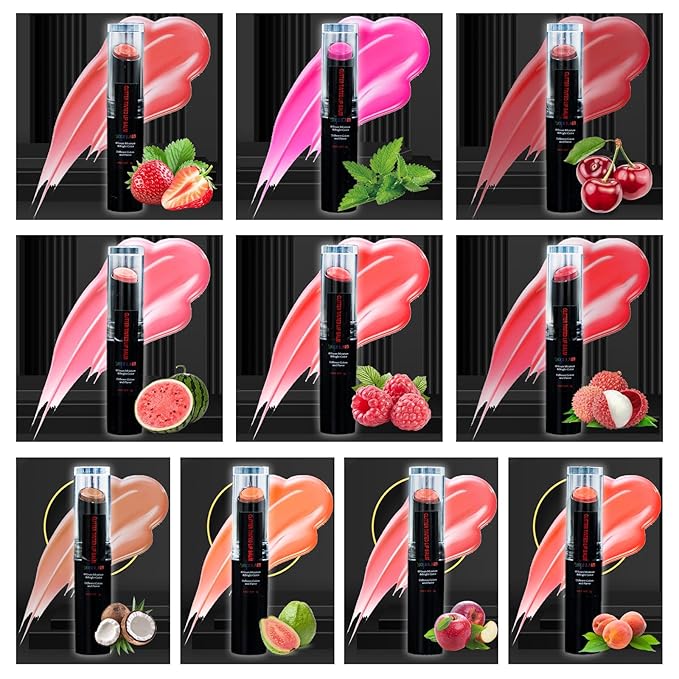 10 Pack Tinted Lip Balm Stocking Stuffers Tinted Chapstick - Moisturizing, Soothing, and Repairing Dry and Chapped Lips