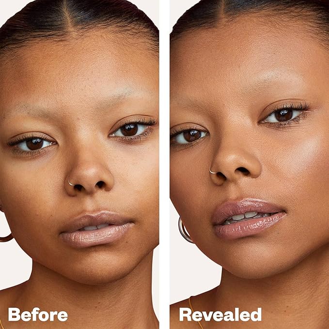 Kosas Revealer Skin-Improving Foundation with SPF 25 Protection - Hydrate, Brighten, Soothe, Plump, Protect Skin - Smoothing Texture, Natural Finish and Clean Formula - Medium Deep Neutral 320