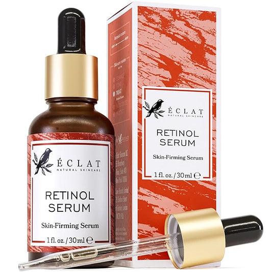 Eclat Skincare Renewing Retinol Serum for Face - Anti Aging Serum with Hyaluronic Acid & Aloe Vera – Hydrates and Improves the Signs of Aging (Fine Lines, Wrinkles & Dark Spots) 1 Fl Oz