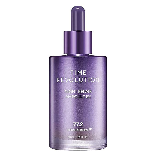 MISSHA Time Revolution Night Repair Face Serum Ampoule (5th Gen) - Overnight Probiotic Skincare for Revitalization and Radiance, 1.69 Fl Oz