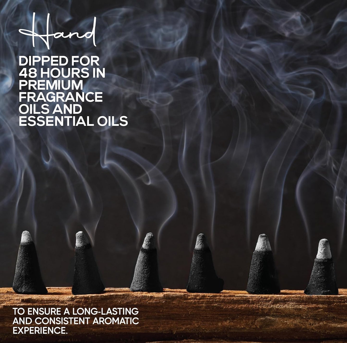 Patchouli Charcoal Incense Cones 1" TOPFLOW - 100 Pack Bulk - Natural Scented Cones Handmade Hand Dipped