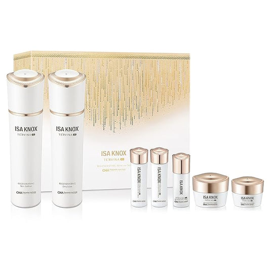 ISA KNOX TE'RVINA AD Regenerating Skincare Set (12.7fl oz) - Hydrating, Nourishing & Firming Toner & Moisturizer Set for Youthful and Radiant Skin, Placenta, Rose Absolute