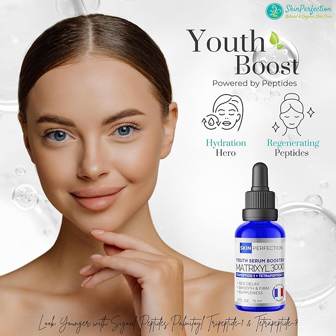 Skin Perfection Matrixyl 3000 Serum for Face Anti Aging - Face Serum for Women Anti Aging with Palmitoyl Tripeptide-1 Tetrapeptide 7 for Wrinkles & Fine Lines - Mix with Any Skincare Product - 0.5oz