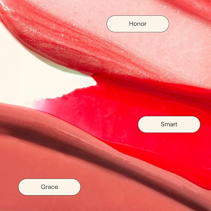 Live Tinted Get Glossy Huegloss High-Shine Lip Gloss Trio Kit: Includes Huegloss in Shades Grace, Smart and Honor, 3 Piece Set