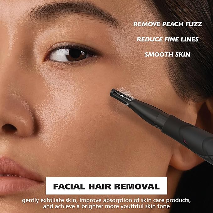 Wahl DualTech® Battery-Powered Hair Trimmer, Face Trimmer for Women Double Sided Detail Trimmer Head, Comfort Grip Body, Facial Hair Remover for Women Model 3026635
