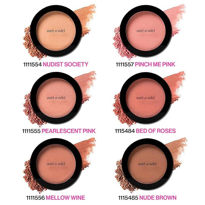 wet n wild Color Icon Blush, Effortless Glow & Seamless Blend infused with Luxuriously Smooth Jojoba Oil, Sheer Finish with a Matte Natural Glow, Cruelty-Free & Vegan - Naked Brown