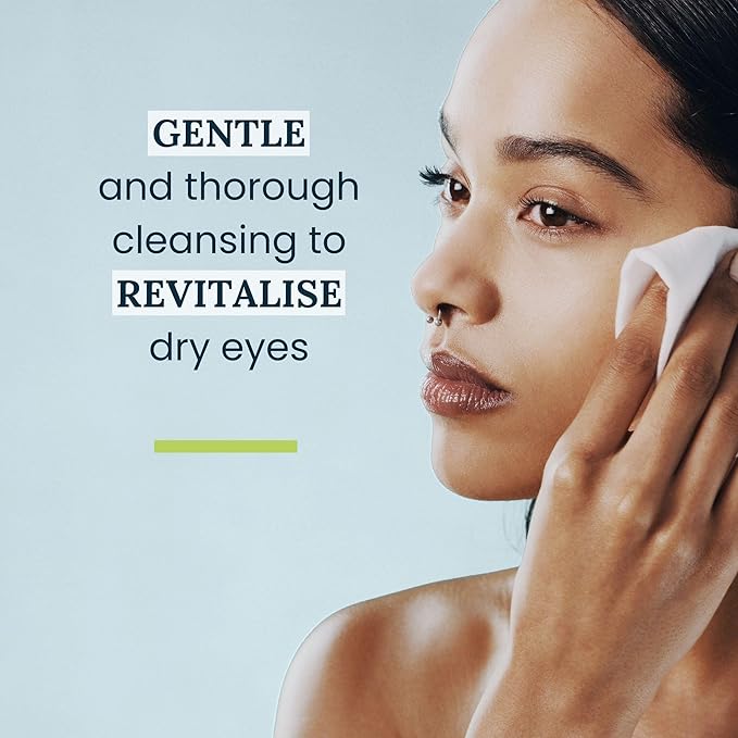 NOVEHA Tea Tree Oil Eyelid & Lash Wipes With Hyaluronic Acid, Green Tea & Chamomile For Blepharitis & Itchy Eyes, Individually Wrapped Eyelash Wipes Natural Makeup Remover & Daily Cleanser (Pack of 3)