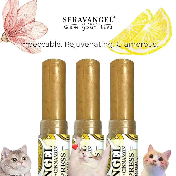 Helio Express Lip Moisturizing Balm, Vitamin E, Lemon + Cinnamon Flavor, Beeswax, 100% Natural, No SPF, Non-Tinted, 3 Pack