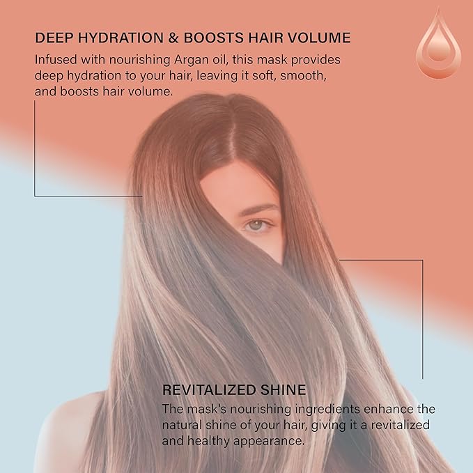 Gold Series Treatment Mask – Deep Hydrating Argan Oil Hair Mask for Dry Damaged, Color Treated and Curly Hair Enriched with Keratin – Sulfate Free Natural Hair Repair Treatment, 18.6oz