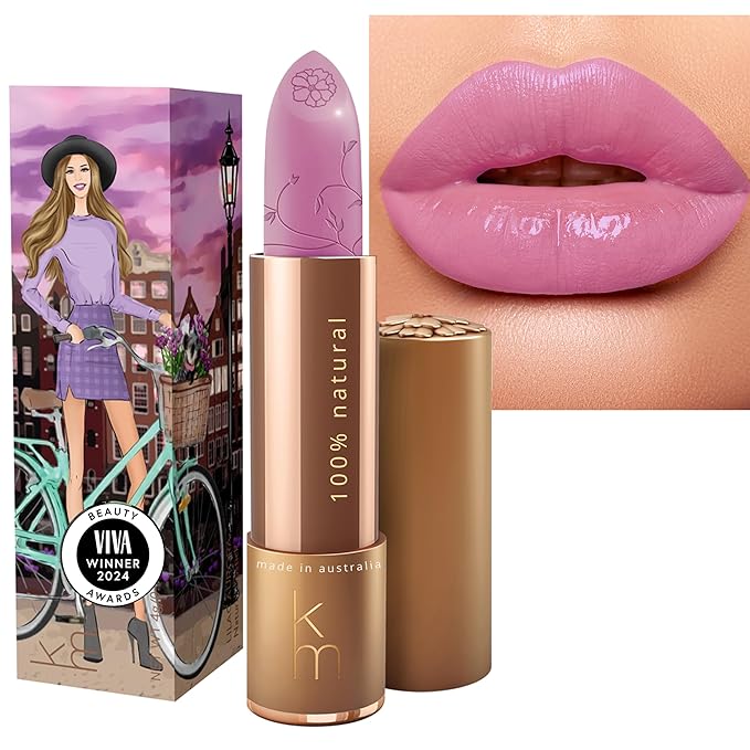 Karen Murrell - Natural Lip Stick - Lipstick 36 Lilac Aurora - Lilac Lipstick - Matte Finish, 100% Natural Ingredients, Moisturizes & Hydrates Lips - Paraben & Cruelty Free