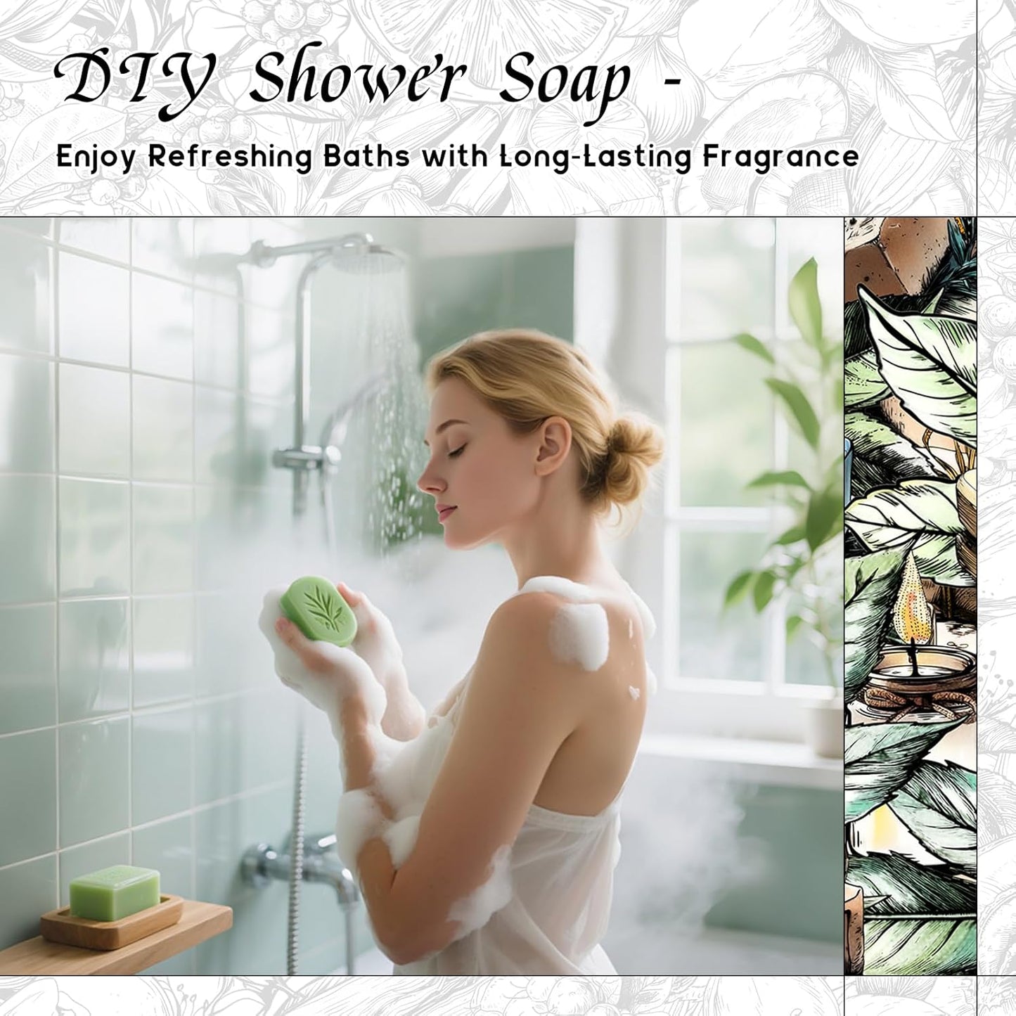 HIQILI Green Tea Fragrance Oil for Candle & Soap Making, Refreshing Scents, for Home Diffusers, Laundry Dryer Balls - 1 Fl Oz