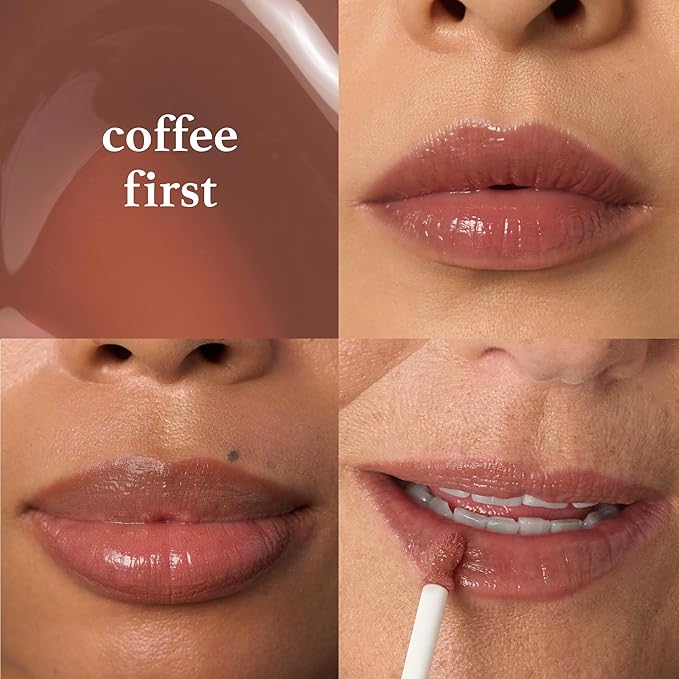 Julep So Plush Plumping Lip Gloss – High-Shine, Non-Sticky Lip Color - Vitamin E for Soothing & Repair – Cruelty-Free, Moisturizing Gloss – Coffee First