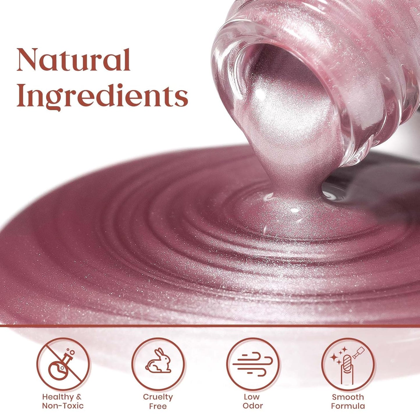 MIZHSE Pink Mirror Nail Polish, Quick Dry Metallic Nail Polish, Air Dry Fast Chrome Nail Lacquer Bright Color Oil-based Nail Art Manicure DIY Home