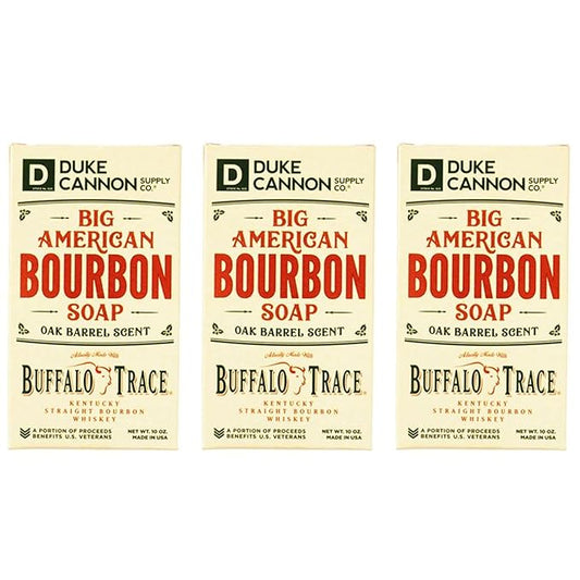 Duke Cannon Big Brick of Soap 3-Pack – Bourbon – Men’s Heavy Duty Soap, Natural Ingredients, Long-Lasting, Rich Masculine Scent, 10 oz Each