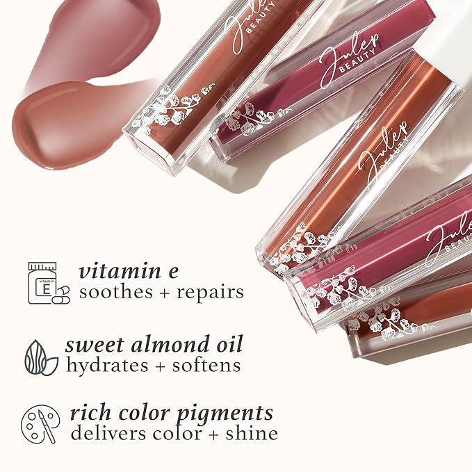 Julep So Plush Hydrating Lip Gloss – High-Shine, Non-Sticky Lip Color - Vitamin E for Soothing & Repair – Cruelty-Free, Moisturizing Gloss – Girl Crush