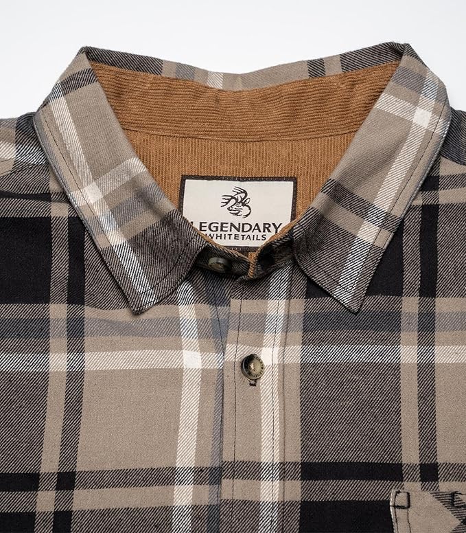 Legendary Whitetails Men's Flannel Shirt Long Sleeve Button Down 100% Cotton