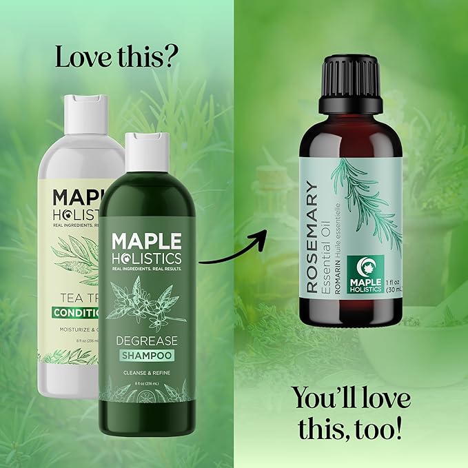 Shampoo and Conditioner for Oily Hair and Scalp - Sulfate and Paraben Free Shampoo and Conditioner Set for Oily Hair Care with Deep Cleansing Tea Tree Oil - Color Safe & Cruelty Free (8 Fl Oz)