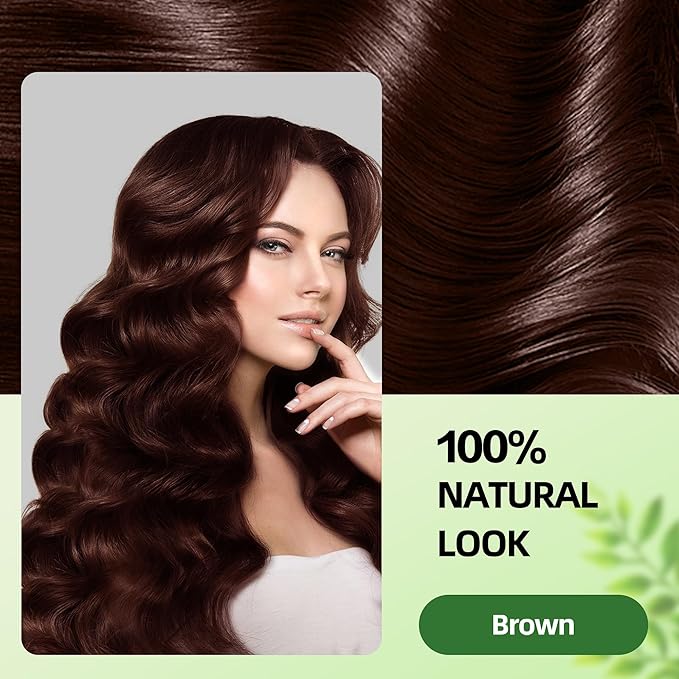 Hair Dye Shampoo 3 in 1 for Gray Hair Coverage, Argan nut Natural Shampoo Hair Dye for Women & Men/Ammonia-Free 500ml(Brown)