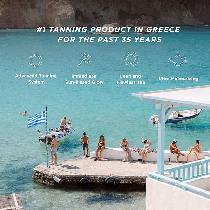 Carroten Intensive Tanning Gel | Browning Tan Accelerator | Non-Greasy, Water-Resistant with Carrot and Coconut Oil | Vitamin A & E For Moisture & Hydration | Made in Greece | 5 Fl Oz