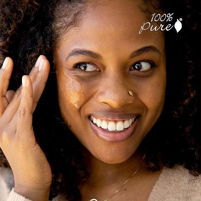 100% PURE Vitamin C Face Serum Hydrating Glow Skin Care with ALA Aloe + Vitamin E Oil - Daily Firming & Correcting Anti Aging Facial Moisturizer for Women & Men All Skin Types, Vegan - 1 Fl Oz