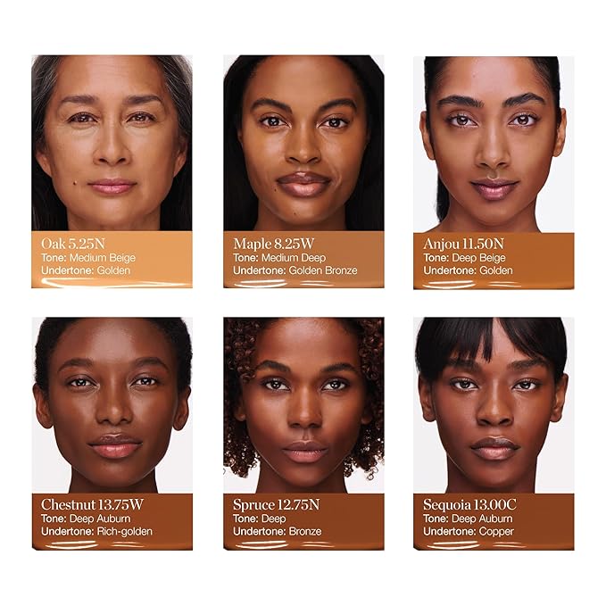 Ogee Complexion Perfecting Liquid Foundation - Lightweight Tinted Moisturizer For Face (Maple 8.25W - Medium Deep, Golden Bronze Undertones) - with Vitamin C & Jojoba Oil - Certified Organic