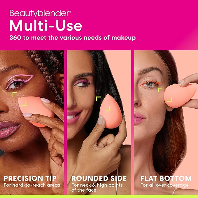 Beautyblender® | Papaya Beauty Blender Makeup Sponge, Super-Soft Foam Easily Blends Foundations, Powders & Creams, Made in USA, Reusable, Washable, Streak Free Application, Vegan, Cruelty Free
