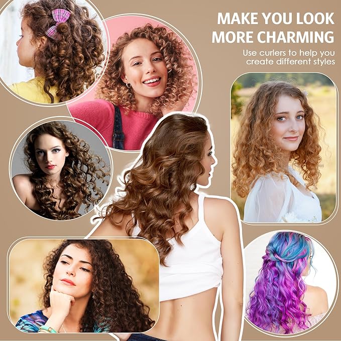 Syhood 30 Pcs 7'' Flexible Curling Rods Twist Foam Hair Rollers Soft Foam No Heat Hair Rods Rollers and 1 Steel Pintail Comb Rat Tail Comb for Women Long Short Hair(Yellow,7 x 0.3 Inch)