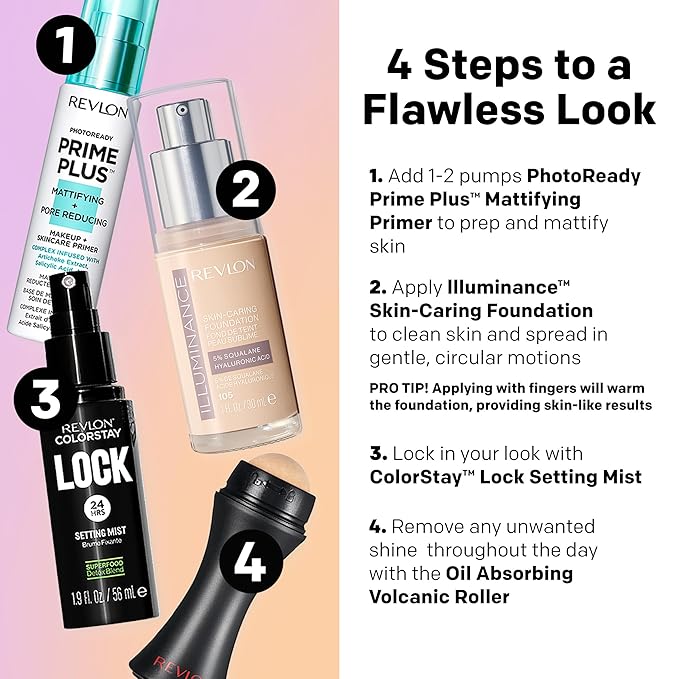 Revlon Illuminance Skin-Caring Liquid Foundation, Hyaluronic Acid, Hydrating and Nourishing Formula with Medium Coverage, 601 Soft Nutmeg (Pack of 1)