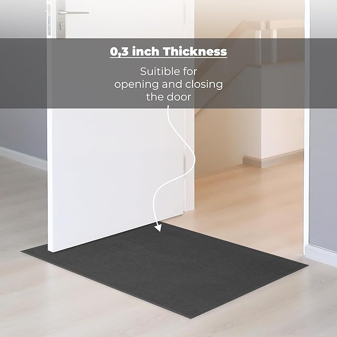 Cotton Paradise 100% Cotton Non Slip Bath Mats for Bathroom, 17x24 inch Soft Absorbent Quick Dry Machine Washable Floor Bath Mat, Dark Gray