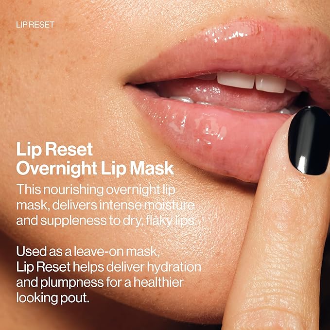 MAKE Beauty Lip Reset Overnight Lip Mask. Nourishing, Hydrating Lip Treatment for Dry, Flaky Lips. Plumps, Softens, and Smooths. Celestial Caramel Flavor
