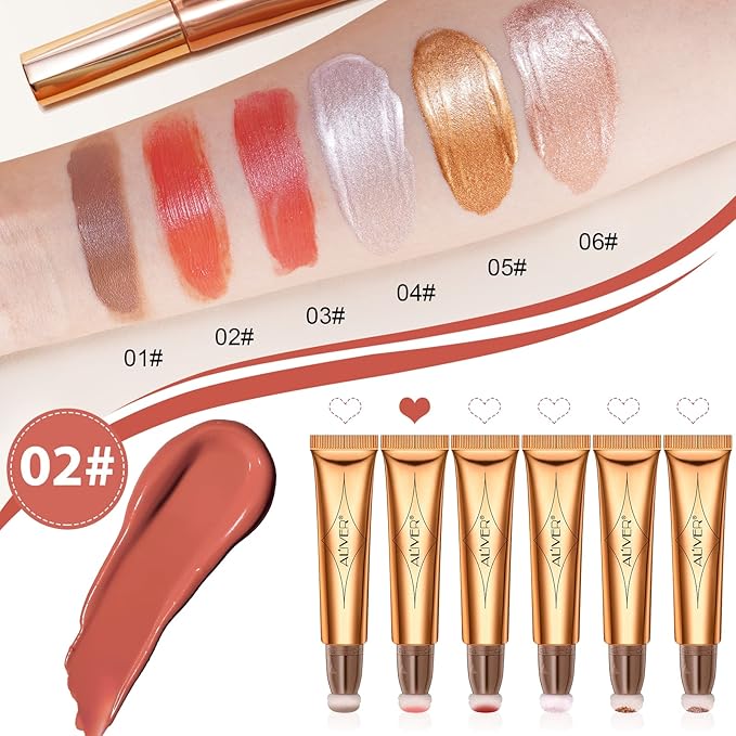 Blush Beauty Wand, Matte Face Blush with Cushion Applicator, Natural Silky Smooth Creamy Liquid Blush Wand, Lightweight Blendable Blush Stick for Cheek, Cruelty-free (Soft Rose)