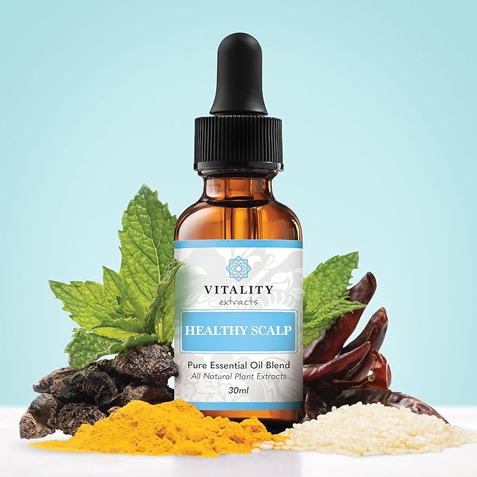 Vitality Extracts Healthy Scalp Essential Oil Blend - 30ml, Cleanse, Hair Growth, Amla Oil, Ayurvedic, Hair Repair, Strengthening, Rejuvenate, Luster & Shine