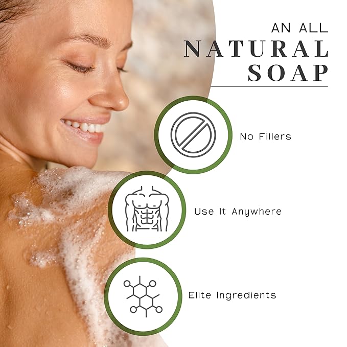 VanMan Tallow & Pine Tar Soap Bar – Grass-Fed Beef Tallow with Organic Oatmeal, Charcoal & Essential Oils – Exfoliating Face & Body Soap, 3.8oz - 3 Pack